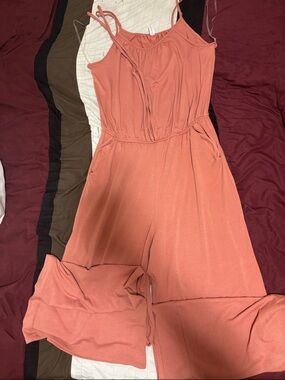 Zenana Outfitters Sleeveless Wide-Leg Jumpsuit in Coral